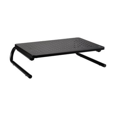 Incipio Monitor Riser Stand, Ergonomic Desk Shelf with Ventilated Surface & Non-Slip Legs, Space-Saving Computer Monitor Stand for Office, Home & Gaming Setup-Black
