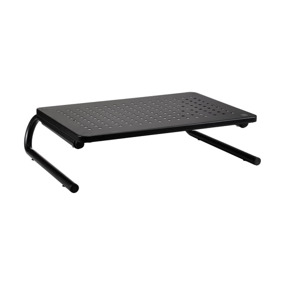 Incipio Monitor Riser Stand, Ergonomic Desk Shelf with Ventilated Surface & Non-Slip Legs, Space-Saving Computer Monitor Stand for Office, Home & Gaming Setup-Black