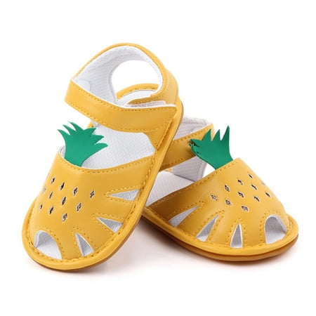 

NEGJ Boys Girls Single Shoes First Walkers Shoes Summer Toddler Pineapple Hollow Out Flat Sandals