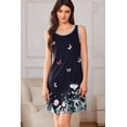 thumbnail image 3 of Ekouaer Tank Nightgowns for Women Sleeveless Sleep Dress Crew Neck Sleep Shirt Comfy Pajama Dress, 3 of 6
