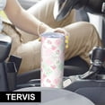 thumbnail image 6 of Pioneer Flower Floral Print Pattern 20oz Skinny Tumbler with Straw & Lid, Double Wall Vacuum Insulated Cup, Leak-Proof, Cup Holder Friendly, Hot 6H Cold 12H, 6 of 6