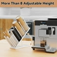 thumbnail image 2 of Support de Tasse et de Couvercle - Organisateur de Tasse à Café Réglable à Compartiments, Distributeur Jetable de Tasses avec Panier de Rangement pour Paille de Dosette de Café pour Station à Café, Bar, Comptoir, Salle de Pause, Métal (, 2 of 7