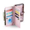 thumbnail image 5 of ShellTech Compatible with Google Pixel 9 Pro XL Crossbody Wallet Case 5G RFID Blocking 7-Card Holder Soft PU Leather Magnetic Snap Strap Zipper Pocket Phone Case,Pink, 5 of 21