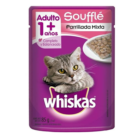 Alimento para Gato Whiskas Adulto Soufflé Parrillada Mixta 85 g