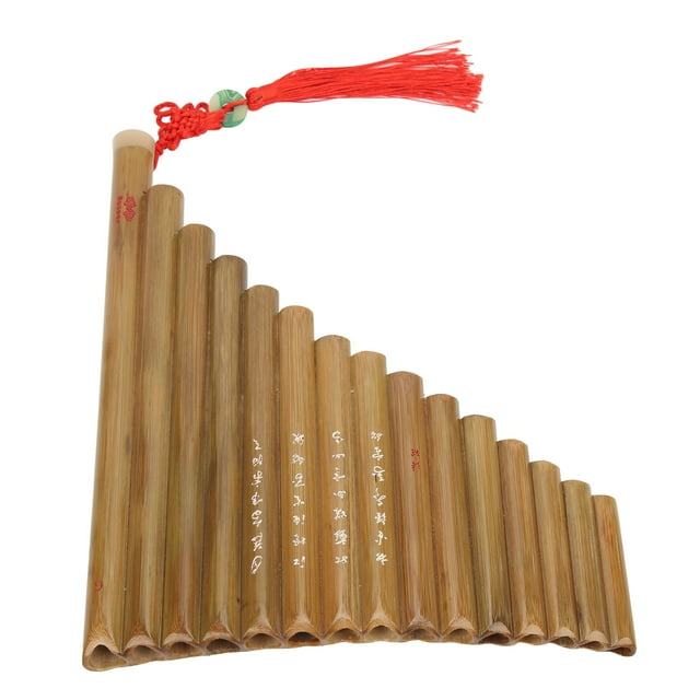 Panpipes Flute, G Key Natural Bamboo Panpipes Chinese Traditional For Practice Left Hand