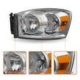 thumbnail image 5 of [Anti-fog] Pair For 2006-2008 Dodge Ram 1500 2500 3500 Chrome Housing Headlights, 5 of 5