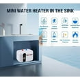 thumbnail image 4 of Electric Hot Water Heater 120/240V Small Compact Tank Storage,Rv Tr 3.0Gallon Trailer 1.5KW Kitchen Instant Under Sink Counter Cupboard, RV 1 PCs 16” Long 1/2”FIP Stainless Steel Water Hose 11L, 4 of 6