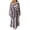 Purple, variant on Women's Striped Plush Fleece Bathrobe - Thick Long Length Shawl Collar Robe with Belt and Pockets, Absorbent Cozy Lounge Wear for Winter