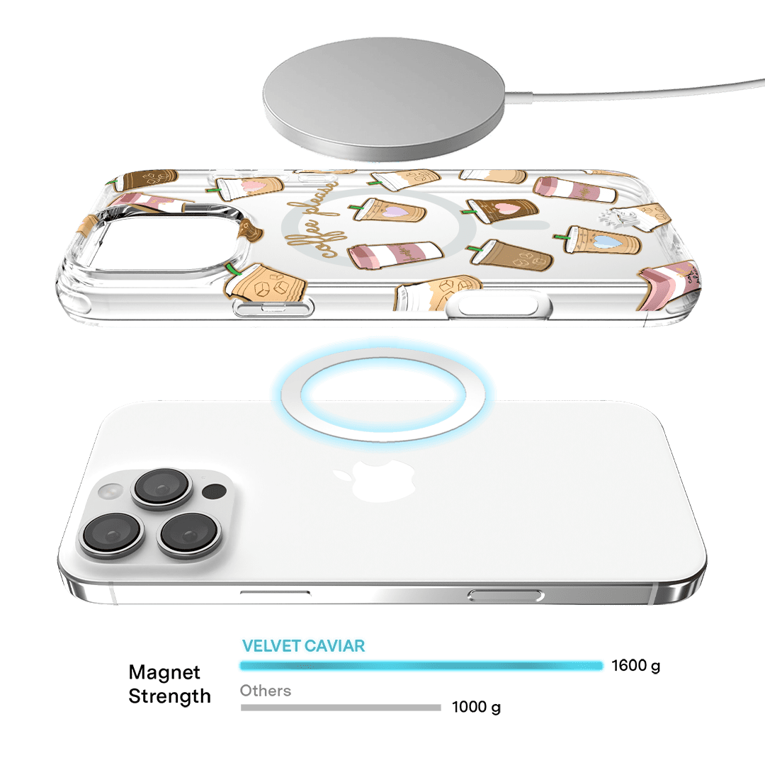 VELVET CAVIAR for iPhone 16 Pro Max Case Coffee - Compatible with MagSafe - Clear Protective Phone Cases for Women
