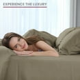 thumbnail image 5 of Lux Decor Collection Queen Bed Sheets Set Brushed Microfiber High GSM, 4 Piece Sheet Set upto 16 inches Deep Pocket Bedding Sheets & Pillowcases - Beige, 5 of 8