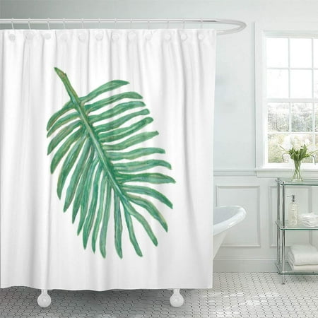 Yusdecor Art Palm Leaf Tropical Greenery Botanical Branch Decoration Design Drawn Bathroom Decor Bath Shower Curtain 60x72 Inch Walmart Canada