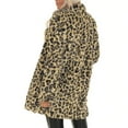 thumbnail image 4 of JINMGG Clearance Coats Under $10.00 Plus Size,Women's Leopard Faux Pocket Fuzzy Warm Winter Oversized Outwear Long Coat, 4 of 9