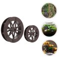 thumbnail image 3 of SHOWERORO 2 Pcs Roue d'Eau pour Aquarium Brun Foncé, Roue de Fontaine DIY, Ornement en Résine Léger pour Décoration d'Aquarium, 3 of 7