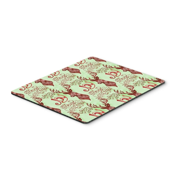 Merry Christmas Joy Reindeer Mouse Pad Hot Pad or Trivet