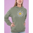 thumbnail image 2 of Smartprints Cute Daisy Flower Art Hoodie Women -Image by Shutterstock, Female Medium, 2 of 4