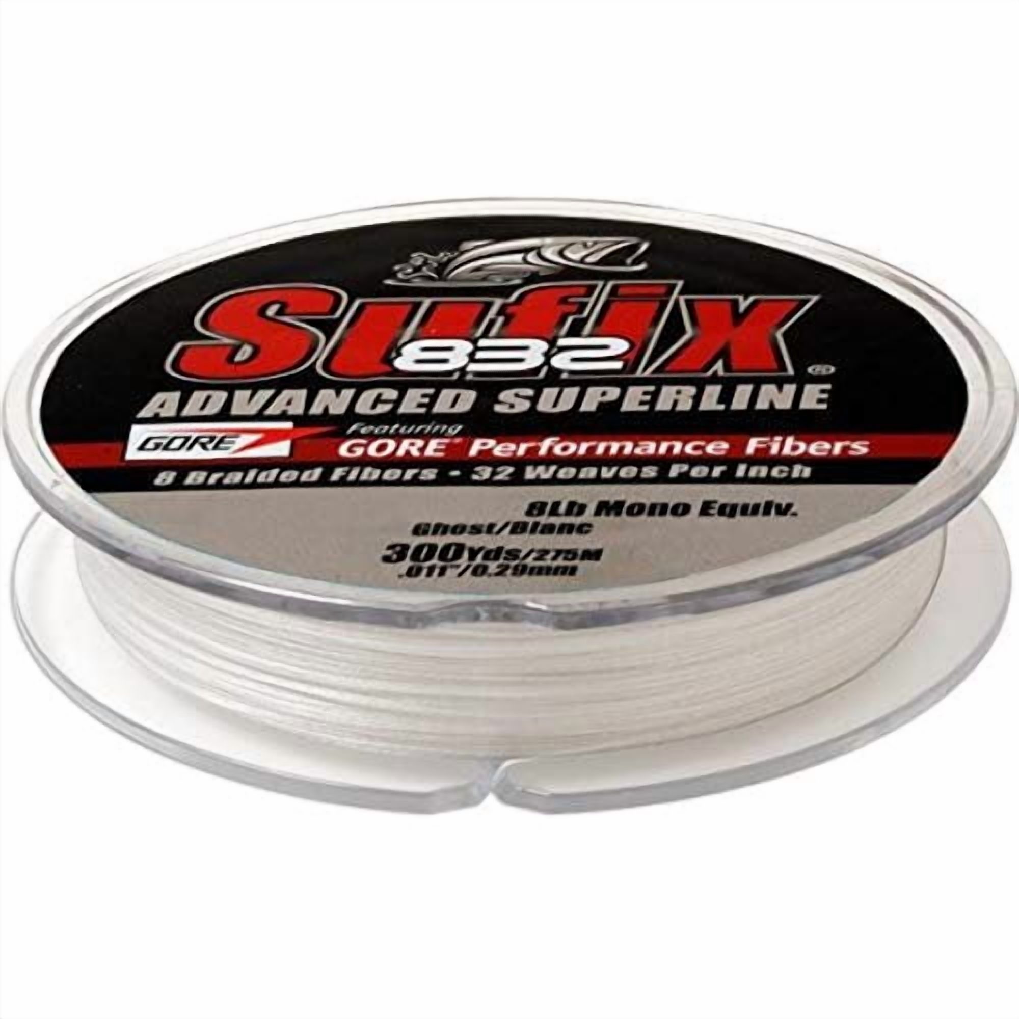 Sufix 832 Advanced Superline 6 lbs Tested, 0.006" Diameter, 150 Yards, Low Vis Green