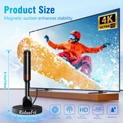 RidaaFri TV Antenna Indoor/Outdoor, HD Digital Antenna for Smart TV and Older TV’s, Support 4K/1080p/VHF/UHF Free Local Channels with 16FT Long Coax Cable