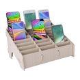 thumbnail image 3 of Multiple Cells Mobile Phone Management Storage Box, Wooden Thickened Durable Clean Desktop Cell Phone Storage Box for Classroom Conference Hall Office Cupboard Cabinet, 3 of 7