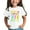 White, variant on WOYY Infant Girls Easter T Shirt Bunny Print Short Sleeved T-Shirt Casual Graphic Tee
