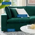 thumbnail image 4 of Loveseat Sofa, Velvet, Green, Modern Contemporary Urban Design, Living Lounge Room Hotel Lobby Hospitality, 4 of 8