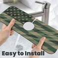 thumbnail image 6 of Sikiie Jungle Green Camo USA Flag Splash Guard for Sink Faucet-1 PC Super Absorbent Fast Drying Mat Sink Gadgets-Splash Guard for Kitchen, Sink Mat, 6 of 7