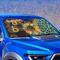 thumbnail image 2 of Yuyamidu Sunflower Car Sun Shade Windshield Leopard Print Automobile Windshield Sun Shade for SUV Van Big Sedan Car Accessories Large Shade for Car Window, 2 of 7