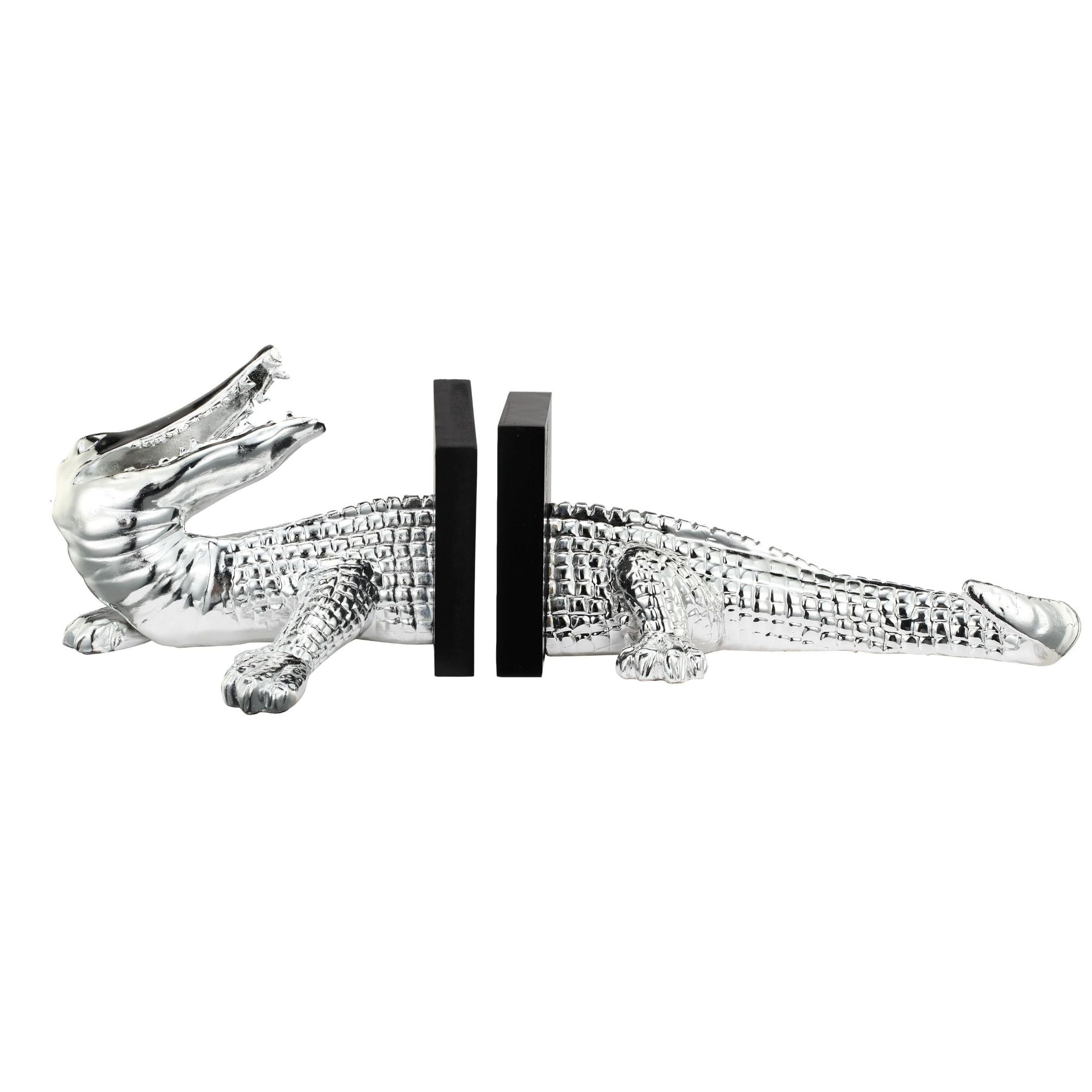 Set Of 2 Clear Glassy Alligator See You Later Bookends 23 Walmart Com Walmart Com