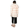 thumbnail image 6 of MeMoi Women's Plaid Plush Hooded Cardigan - Womens - Female, 6 of 6
