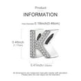 thumbnail image 7 of MULA Original 925 Sterling Silver 26 Letters DIY Charm AAA CZ Beads fit Bracelet for Women Gift Jewelry, 7 of 7