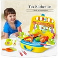 thumbnail image 2 of Mini Kitchen Pretend Play Toy Set For Kids Toddler Suitcase Cooking Set Plastic 27X9.5X25Cm, 2 of 5