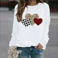 thumbnail image 2 of Mode Femme Pull à Manches Longues Imprimé Amour Blouse Ample, 2 of 8