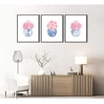 thumbnail image 2 of Pink Peonies Watercolor Wall Art Rose Floral Porcelain vase Painting Pictures Chinoiserie Blue and White Vase Canvas Prints Wall Decor For College Style Bedroom Aesthetic Posters Unframed, 2 of 6