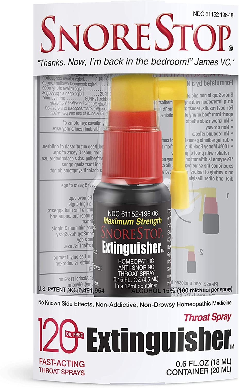 SnoreStop Extinquisher, Non Drowsy Homeopathic AntiSnoring Throat