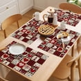 thumbnail image 5 of Valentine's Day Placemats Set of 4, Love Heart Dwarf Truck Rose Red Plaid Retro Non-Slip Place Mats Washable Table Mats for Kitchen Dining Table Decorations Indoor/Outdoor, 5 of 9
