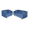 thumbnail image 2 of Sala 3-2 Makora de Velvet Azul Modelo Ivanka, 2 of 9