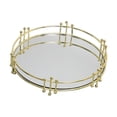thumbnail image 4 of deevoka Decorative Tray Ideal Gift Tabletop Display for Toiletries Bathroom Cosmetic Golden, 4 of 9