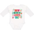 thumbnail image 3 of Inktastic My Godmother Loves Me Girls Girls Long Sleeve Baby Bodysuit, 3 of 5