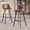 Brown#2, variant on Wooden Dining Chairs, Set of 2 30" Dax Faux Leather Barstool Brown, Brown Dining Chairs,Pu Upholstered Dining Chairs, Furniture Dining Furniture Seating for Dining