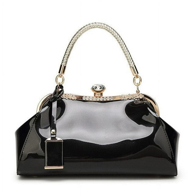 LHSHID Quality luxury evening messenger bags for women handbags patent leather ladies shoulder bag Ladies Clutchs Wedding Party Bags