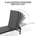 thumbnail image 3 of Crestlive Products Outdoor Chaise Lounge Chair, 5-Position Adjustable Patio Recliner, Outdoor Lounge Furniture Perfect for Patio, Beach, Yard, Pool, Black, 3 of 7