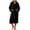 Black, variant on Robes for Women Fleece Robes Hooded Cozy Soft Warm Plush Women Robe Plush Long Bathrobe