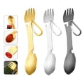 thumbnail image 3 of Wweixi Spork en Acier Inoxydable Intégré Repas de Fruits Camping Noir 1Set, 3 of 6