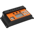 thumbnail image 2 of HUGFEGWE Solar Controller, 3 Stage Management Solar Panel Regulator 12V 24V Self Recovery LCD Display Multiple Protections for Commercial (10A) CJB91-90628, 2 of 9