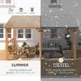thumbnail image 5 of AECOJOY 10' x 14' Hardtop Gazebo Outdoor Aluminum Pergola for Garden, Patio, Backyard-Wood Grain, 5 of 7