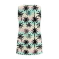 thumbnail image 5 of FUIALDOLG Colorful Coconut Tree Tank Tops Women's Hawaiian Style T-shirt Summer Beach Vacation Outfits Dressy Casual Sleeveless Tops Basic Blouse Loose Fit Flowy Tunic Shirts Summer Outfits Y2K,S, 5 of 7
