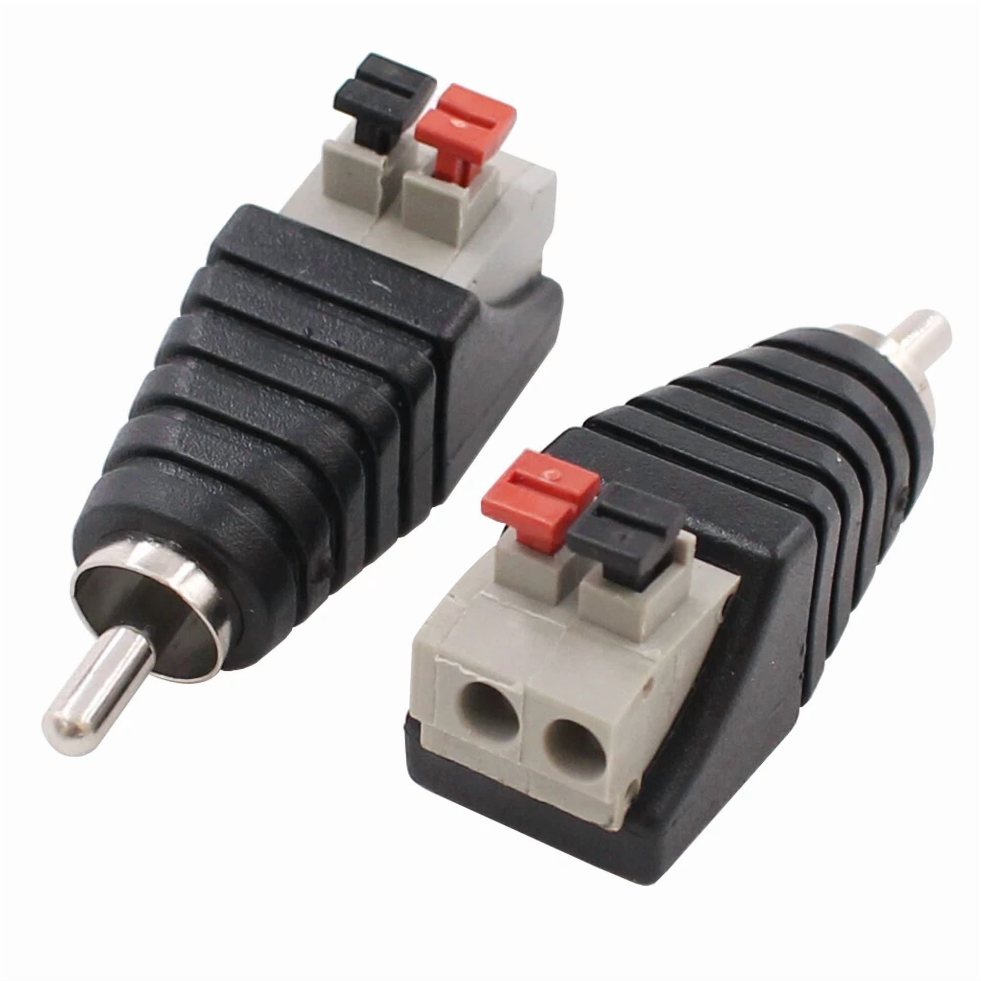 BUTTERFLY- 20 Pack Speaker Wire A/V Cable To Audio Male Rca Connector Adapter Jack Plug