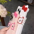thumbnail image 5 of INS Cute Glasses Simple Lovely Hello Kitty Phone Case For iPhone 16 15 14 13 12 11 Pro Max XR XS MAX 16 PLUS Case  Back Cover, 5 of 8