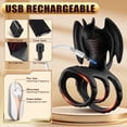 thumbnail image 6 of 2-in-1 Penis Ring with 10 Vibrating Mode,Remote Control 3 Rings Design Silicone Penis Vibrator,Male Audlt Sex Toys for Couple-Black, 6 of 7