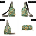 thumbnail image 7 of FORMRS Womens Crossbody Sling Bag Travel Daypack Shoulder Chest Backpack, Orange Tree Pattern, 7 of 7