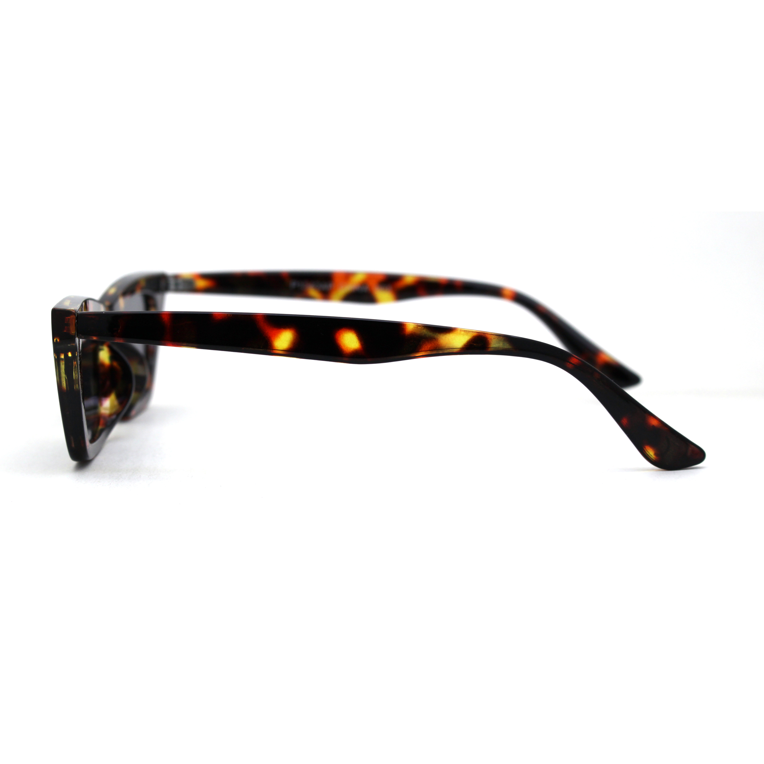?New Sunglasses for Women Cat Eye Rectangle Thick Chic Frame Black Womens Narrow Rectangle Chic Plastic Cat Eye Sunglasses  main image 2